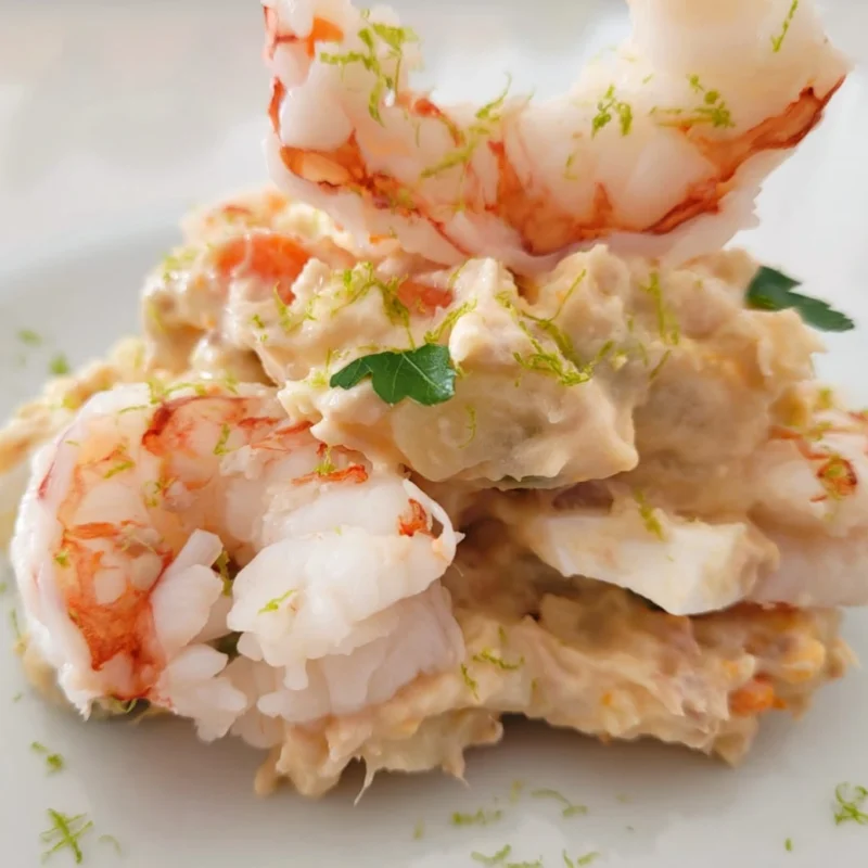 Ensaladilla de langostinos y atun