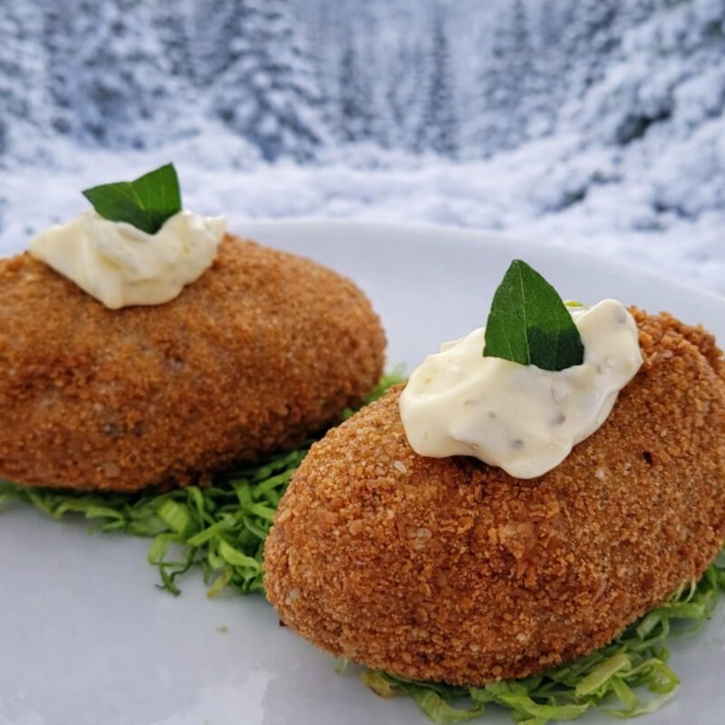 Croquetas de Langostinos y Tartara