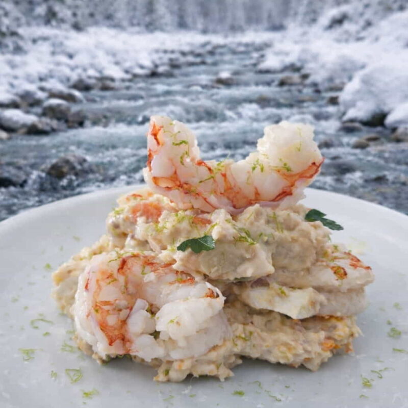 Ensaladilla de langostinos y atun