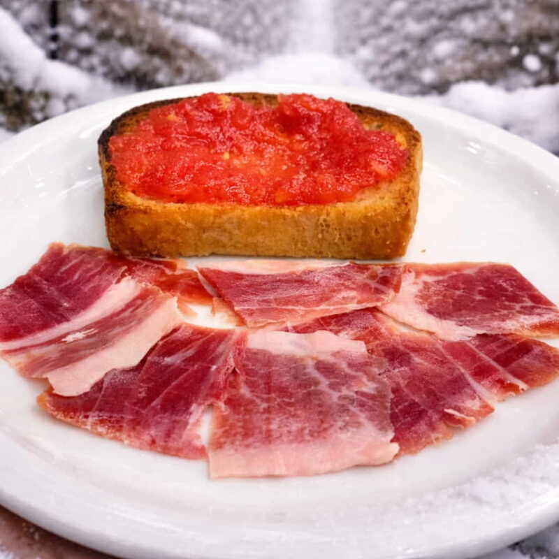 Tosta de Jamon Iberico a la catalana