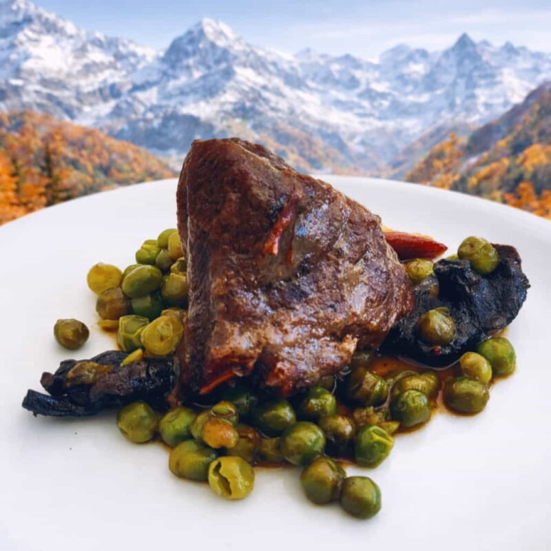 Carrillera de Ternera con Guisantes